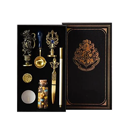 Wax Seal Stamp Gift Box Set, Wax Stamp Kit for Cards Envelopes, Clear,Golden