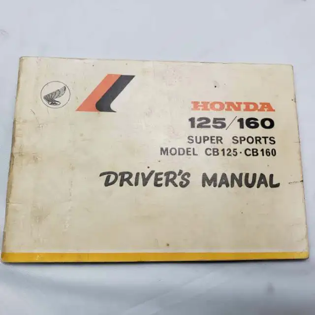 1965 Honda CB160 CB125 Super Sport CB Drivers Owners Manual Book OEM ORIGINAL