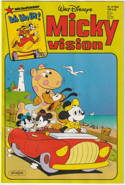 ✪ MICKYVISION #05/1984 + Aufkleber/Sticker, Ehapa COMIC-HEFT Z1/1- *Walt Disney