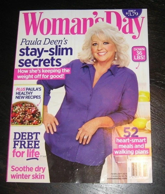 WOMAN'S DAY MAGAZINE PAULA DEEN cover photo article February 2013 Maya