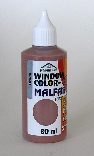 Ahrenshof Window Color Plus Fenstermalfarbe Braun 80 ml