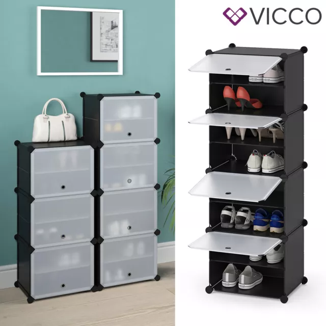 Meuble à chaussures modulable VICCO DIY, système à étagères emboîtables