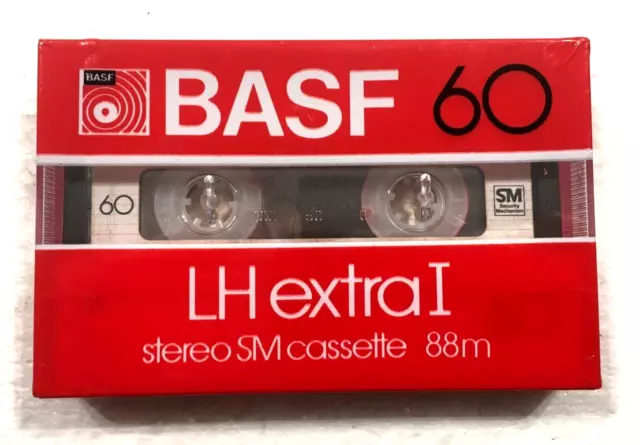 BASF LH extra I 60 audio cassette blank tape sealed Made in Brazil Type I Rare