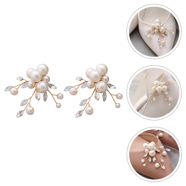 1 coppia Strass Scarpe Da Sposa Fibbie Clip Scarpe decorativi Fiore