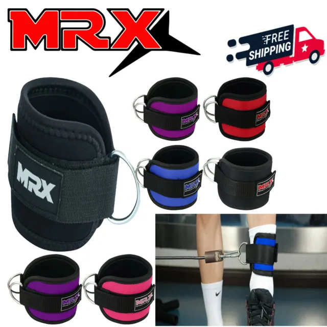 ANKLE D RING STRAPS Thigh Pulley Lifting Gym Workout Weight Training MRX Strap