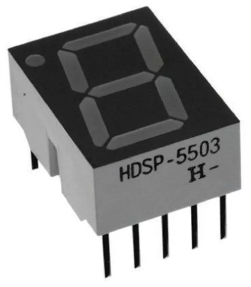 1 x Broadcom HDSP-5503 7-Segment Affichage LED, cc Rouge 3.7 Mcd Rh Dp 14.2mm