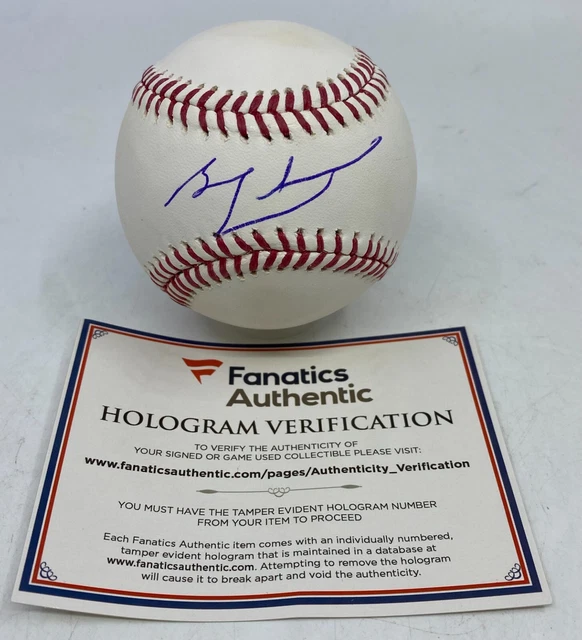 Ben Zobrist Rays Cubs Signed OML Baseball AUTO MLB Hologram Fanatics COA