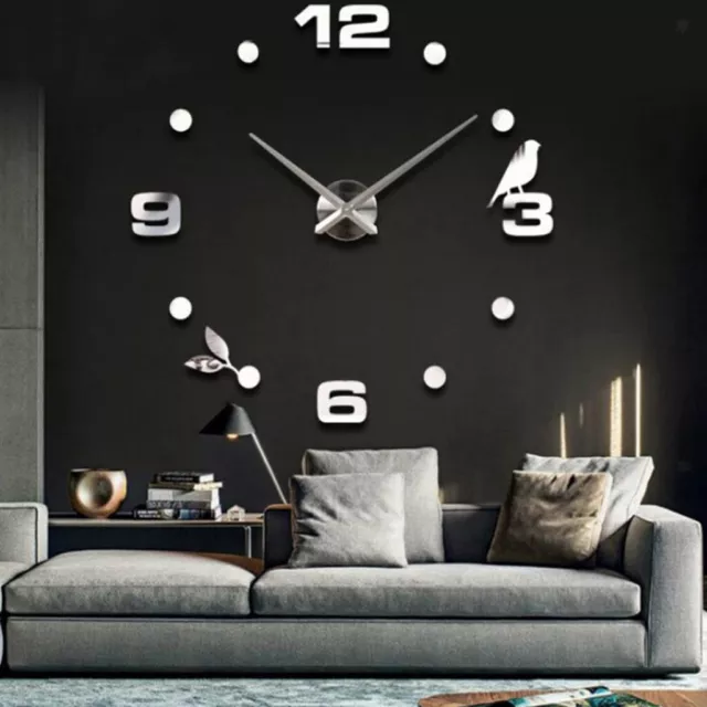 OROLOGIO DA PARETE moderno grande fai da te orologio grande orologio 3d  adesivo EUR 18,95 - PicClick IT