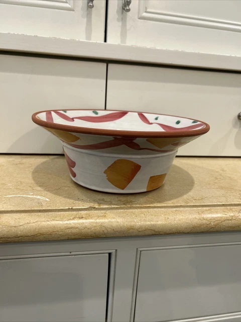 Stanley Mace Andersen Vintage Wheel Thrown Ceramic Studio Pottery Bowl 9 1/2”