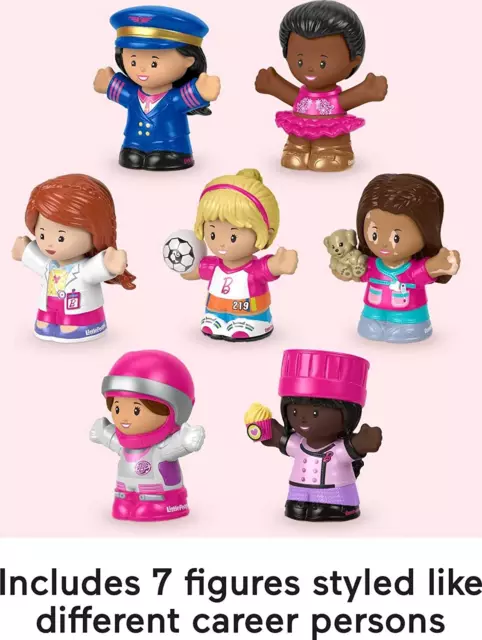 Fisher-Price Little People Barbie Toddler Toys, You Can Be Anything Figure Pack, 3
