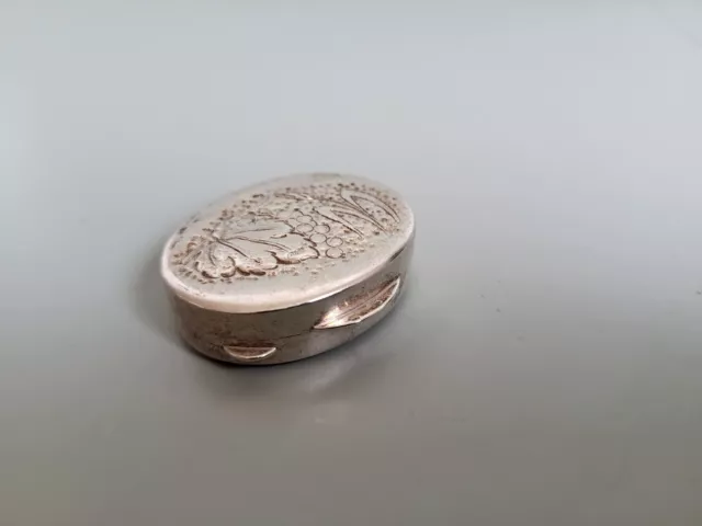 Alte 925 Silber Pillendose - Schmuck Kästchen - Punzierte