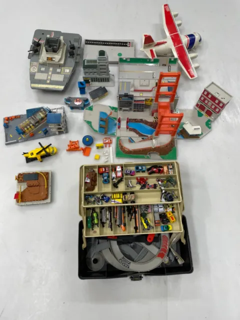 MICRO MACHINES CARRYING Case 32 Vehicles and Playset $50.00 - PicClick