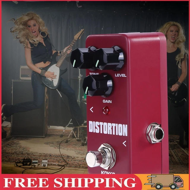 KOKKO Guitar Effect Pedal Distortion Effect Block 9V Adapter Bass Power Supply