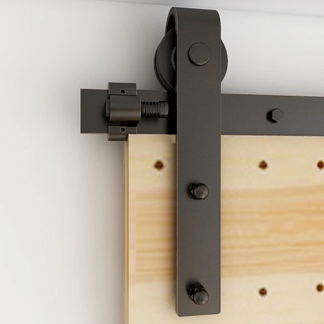 CCJH 5FT-16 FT Sliding Barn Wood Door Hardware Track Kit for Single Double Door
