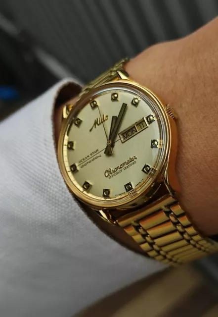 RARE VINTAGE MIDO Commander Day Date Mido 8439 swiss made mens