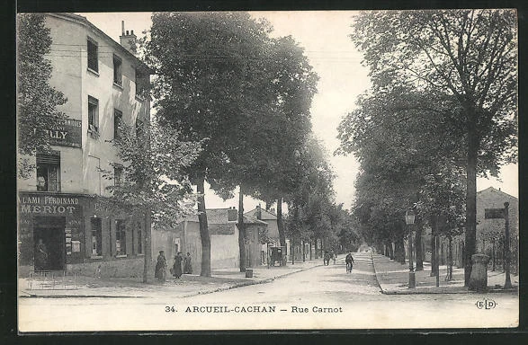 CPA Arcueil-Cachan, Rue Carnot 1909