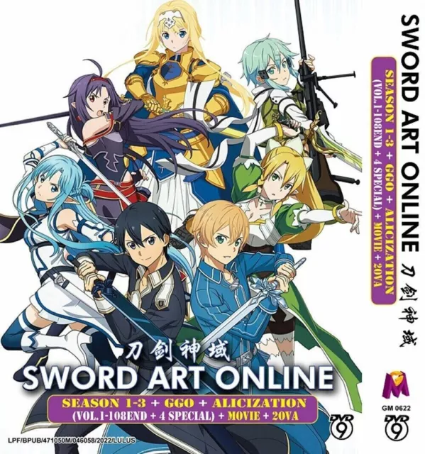 ANIME DVD SWORD ART ONLINE Complete TV Series Season 1-3 (1-96 EPISODES)