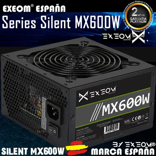Fuente De Alimentacion MX600W ATX Para PC Ordenador de Sobremesa - Marca España 2