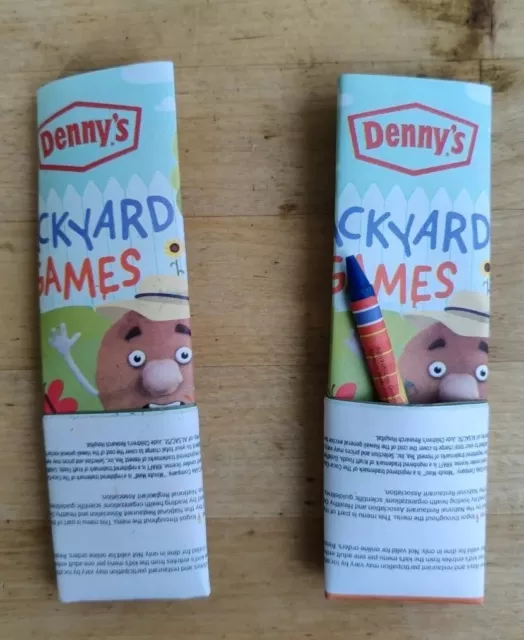 2 DENNY'S Restaurant  KIDS Menu with Crayons, Famous, Popular in Las Vegas 1.2