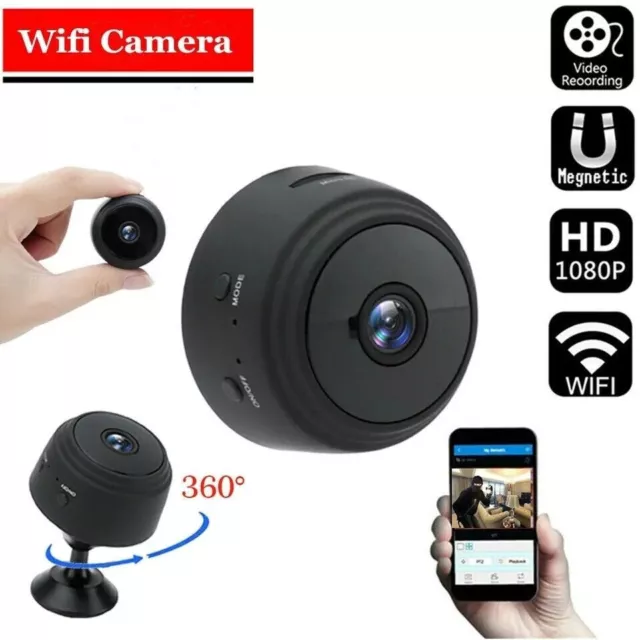 Mini Caméra Surveillance WIFI HD 1080p Enregistreur Vocal Sans Fil