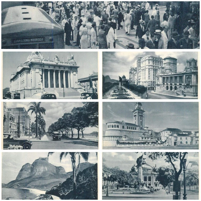 Lotto di 7 cartoline vintage Brasile Rio de Janeiro