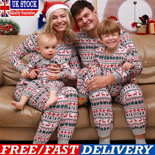 2023 Family Christmas Pyjamas Sleepwear Nightwear Xmas Pjs Pajamas Set UK Stock