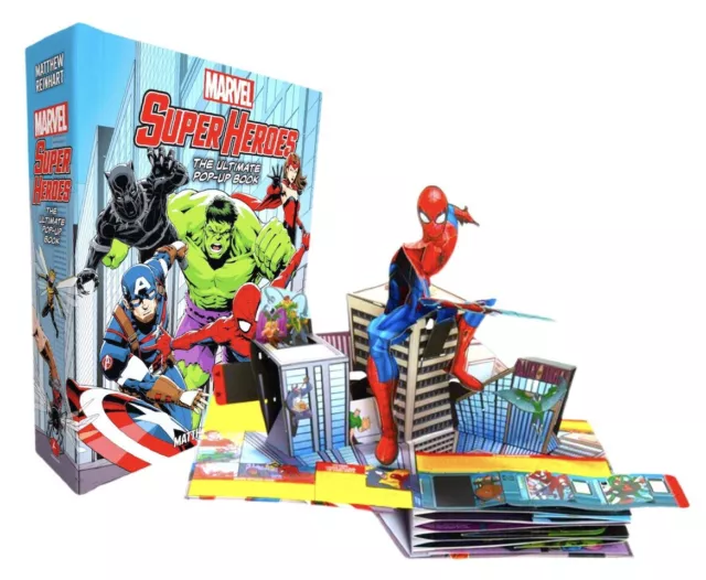 Marvel Super Heroes: The Ultimate Pop-Up Book Matthew Reinhart 1st Ed SALE SALE