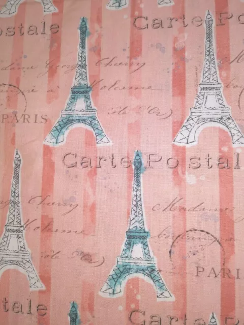 Paris Eiffel~Katie Pertiet 100% Cotton Peach Quilt Fabric~By The Yard~Wild Apple