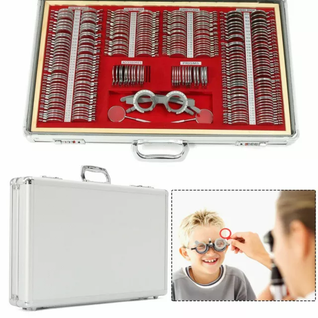 266Pcs Metal Optometry Optical Trial Lens Set Optometrie Metallrand Linse DHL