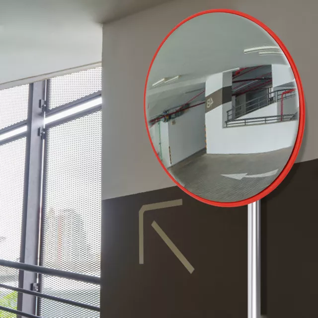 Multi-functional 30in Convex Mirror Free Standing For Garages Warehouses Shops