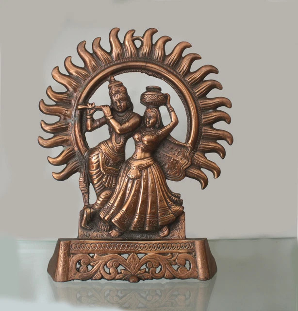 RADHA KRISHNA STATUE Hindu Home Decor Gift Wall Hanging Sculpture