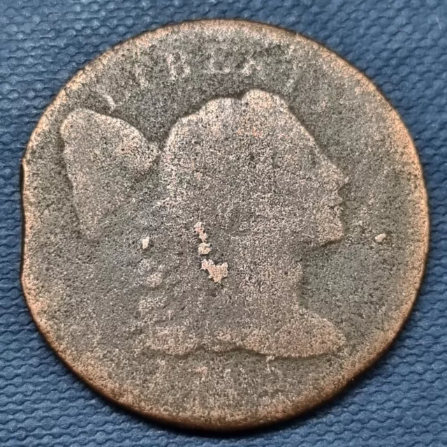 1795 Flowing Hair Liberty Cap Large Cent 1c plain edge Circulated #61550