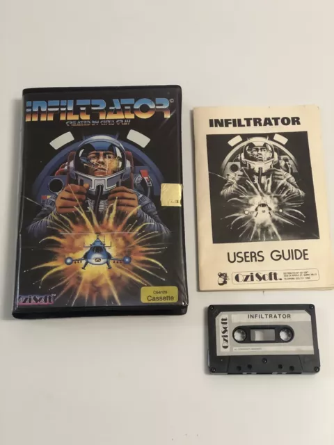 Infiltrator Commodore 64 C64 128 Computer Game Boxed Large Double Jewel Case