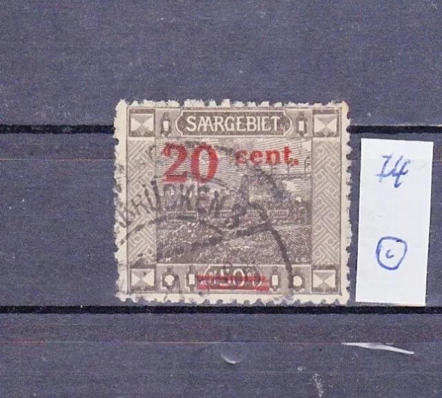 saargebiet bis 1934: Mi. Nr. 74 gestempelt