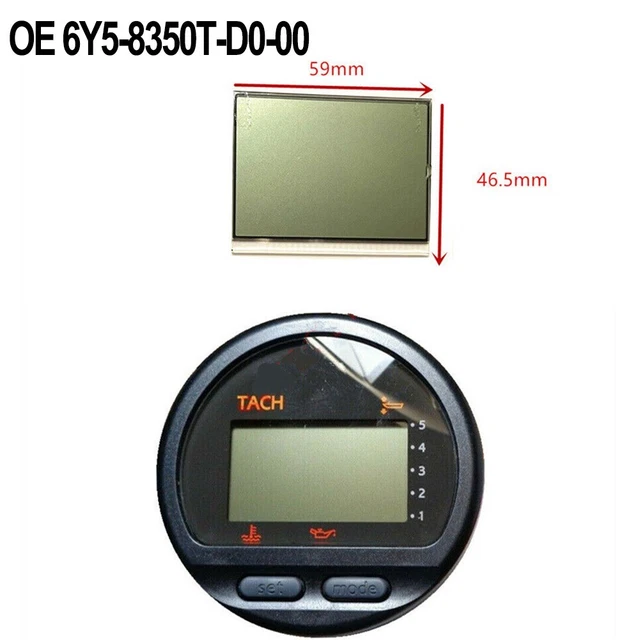 6Y5-8350T-D0-00 Tachometer LCD Display For Outboard Multi-Function Gauge NEW