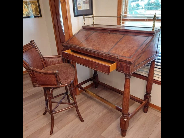 Secretary's Desk w/Chair, Ernest Hemingway Collection by Thomasville Secretary's Desk w/Chair, Ernest Hemingway Collection by Thomasville