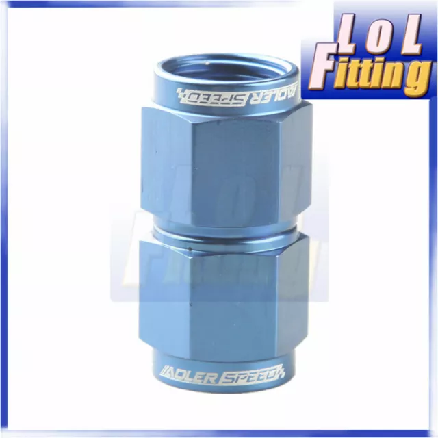 -6AN AN6 6AN Female To Female Adapter Fitting Aluminum Adaptor Blue