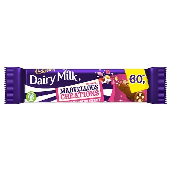 CADBURY DAIRY MILK Jelly Popping Candy Chocolate Bar 47g x 24 261526