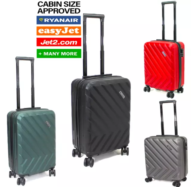 55cm Suitcase Cabin Carry On Hand Luggage 4 Wheel Hard Shell Travel Bag