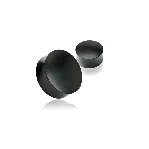 Ear Gauges Plugs Solid Organic Black Areng Wood Pair