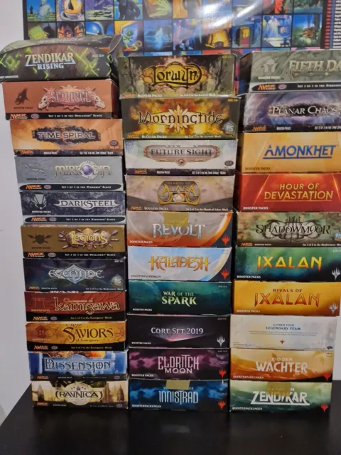 30 Leere alte Magic the Gathering Displays und 24 Fat Boxen