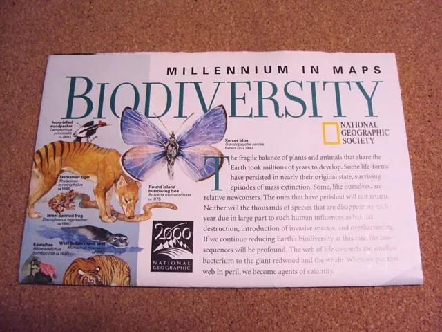 National Geographic Revista Febrero 1999 Mapa Biodiversity Diversity Of Life