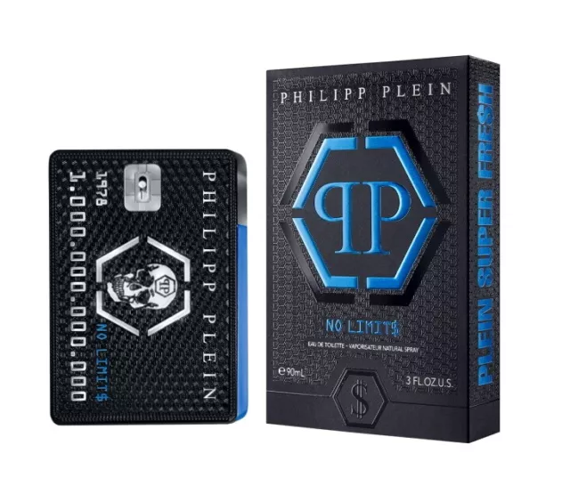 Philipp Plein No Limits Super Fresh 50ml/90ml Eau de Toilette For Men New&Sealed