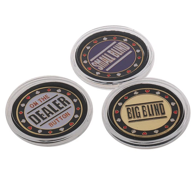 3pcs/ Game Dealer Buttons Small  Big  Playing Card