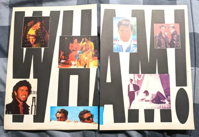 Wham / George Michael / Andrew Ridgeley / Magazine Centerfold Poster Clipping