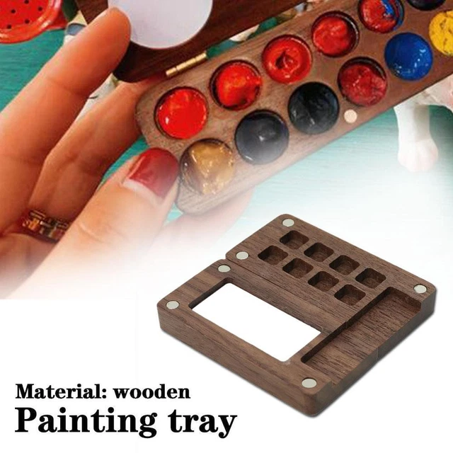 Creative Portable Wooden Handmade Watercolor Paint Box Empty Box Pain  Deco