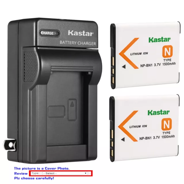 Kastar Battery Wall Charger for Sony NP-BN1 BC-CSN & Sony Cyber-shot DSC-W620