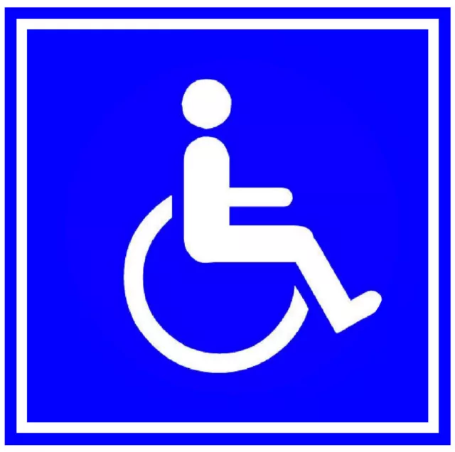 6 X Disabled Signs - Car / Window Inside Stickers - Place Inside Window - New