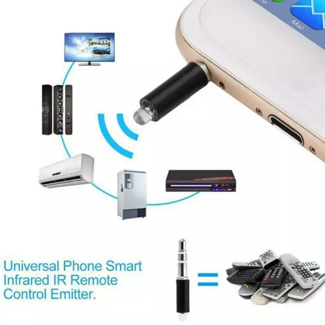 Universal 3.5Mm Wireless Infrared Transmitter Remote For Phone IR Control O7N8