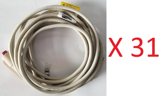 (Untested) Lot of 31 Curbell 8-pin Nurse Call Equipment Call Cords (CC192-080)